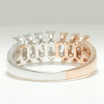 Load image into Gallery viewer, Pear & Marquise Diamond Band Ring, 14K Solid Gold, Natural Diamond, Dual Tone Cocktail Band, Wedding Band, Statement Jewelry, Gift for her