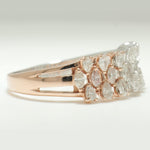 Load image into Gallery viewer, Pear & Marquise Diamond Band Ring, 14K Solid Gold, Natural Diamond, Dual Tone Cocktail Band, Wedding Band, Statement Jewelry, Gift for her