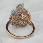 Load image into Gallery viewer, Leaves Cluster Diamond Ring, 14k Solid Gold, Natural Diamonds, Bridal Floral Jewelry, Cocktail Diamond Ring, Statement Jewelry, Gift For Her