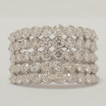 Load image into Gallery viewer, Diamond Eternity Broad Band, 14K Solid Gold, Wide Wedding Band, Natural Diamonds, Multi-Row Stacking Ring, Cocktail Ring, Gift For Her