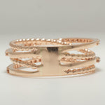 Load image into Gallery viewer, Twist Diamond Band Ring, 14K Solid Gold, Stacking Crossover Ring, Natural Diamonds, Statement Jewelry, Broad Band Ring, Gift for Her