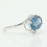 Load image into Gallery viewer, Blue Sapphire Oval Diamond Ring, 14k Solid Gold, Natural Diamonds, Gemstone Statement Jewelry,  Ready To Ship, Certified Jewelry