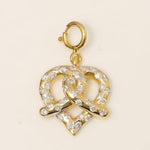 Load image into Gallery viewer, Pretzel Heart Diamond Charm, 14k Solid Gold, Natural Diamond, Everyday Layering Jewelry, Minimal Necklace, Ready To Ship, Certified Jewelry