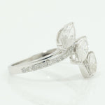 Load image into Gallery viewer, Marquise Trio Diamond Ring, 14k Solid Gold, Natural Diamonds, Cocktail Band Ring, Statement Jewelry, Bypass Band Ring, Certified Jewelry