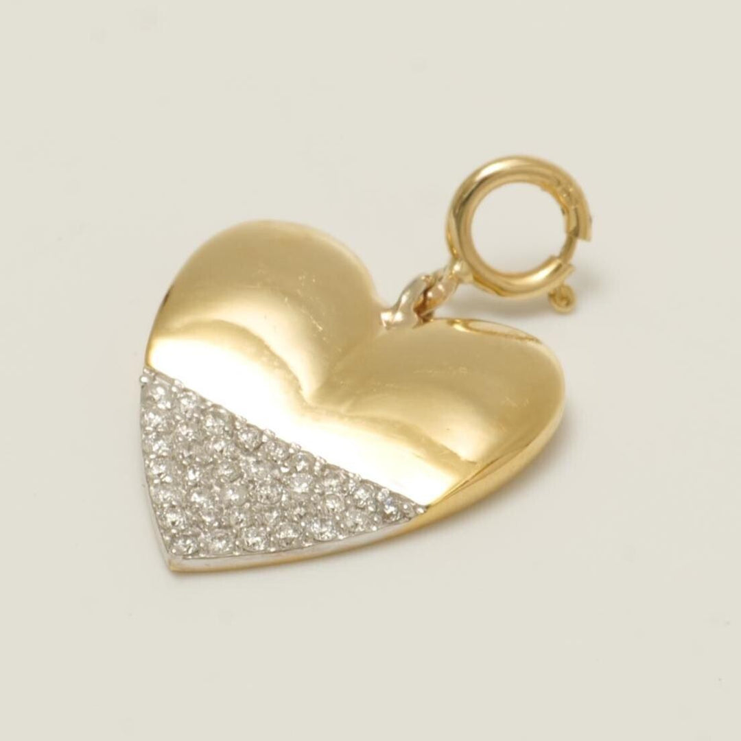 Heart Diamond Charm Pendant, 14k Solid Gold, Natural Diamonds, Everyday Layering, Minimalistic Necklace, Ready To Ship, Certified Jewelry