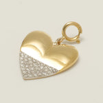 Load image into Gallery viewer, Heart Diamond Charm Pendant, 14k Solid Gold, Natural Diamonds, Everyday Layering, Minimalistic Necklace, Ready To Ship, Certified Jewelry