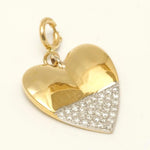 Load image into Gallery viewer, Heart Diamond Charm Pendant, 14k Solid Gold, Natural Diamonds, Everyday Layering, Minimalistic Necklace, Ready To Ship, Certified Jewelry