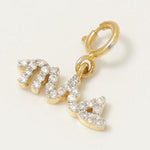 Load image into Gallery viewer, Mrs Script Diamond Charm Pendant, 14k Solid Gold, Natural Diamond, Personalized Layering Minimal Necklace, Ready To Ship, Certified Jewelry