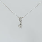 Load image into Gallery viewer, Oval Heart Drop Pendant Necklace, 14k Solid Gold, Natural Diamonds, Layering Pendant, Bridal Wedding Necklace, Certified Jewelry