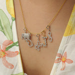 Load image into Gallery viewer, Infinity Natural Diamond Minimalistic Charm: 14k Solid Gold Everyday Stacking Necklace, Certified Jewelry