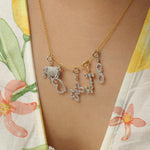 Load image into Gallery viewer, Infinity Natural Diamond Minimalistic Charm: 14k Solid Gold Everyday Stacking Necklace, Certified Jewelry