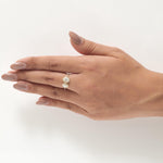 Load image into Gallery viewer, Twin Oval Halo Diamond Ring, 14k Solid Gold, Natural Diamonds, Statement Ring, Bridal Wedding Ring, Cocktail Ring, Certified Jewelry