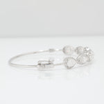 Load image into Gallery viewer, Solitaire Tennis Natural Diamond Cuff Bracelet: 14k Solid Gold Stacking Wedding Bracelet, Certified Jewelry