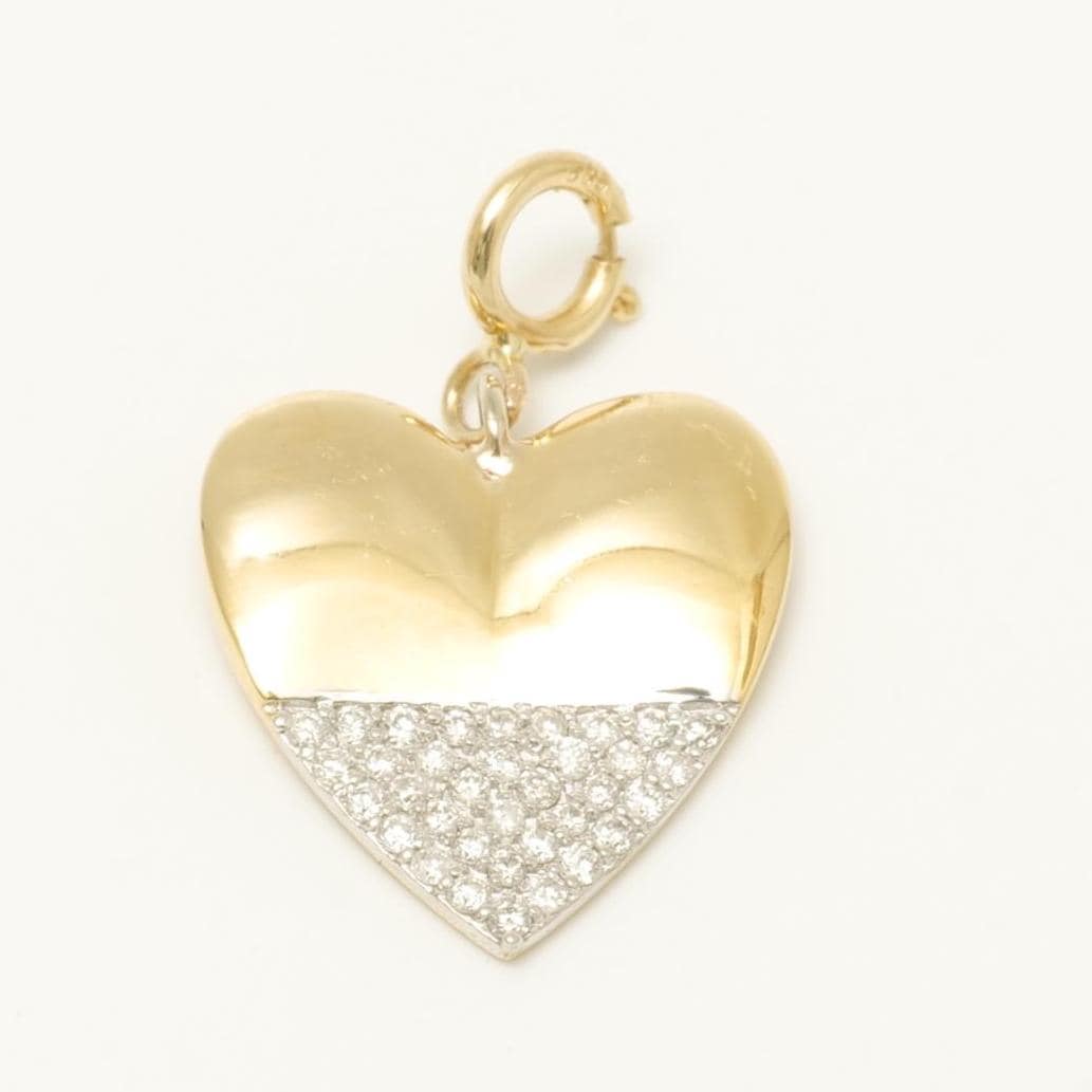 Heart Diamond Charm Pendant, 14k Solid Gold, Natural Diamonds, Everyday Layering, Minimalistic Necklace, Ready To Ship, Certified Jewelry