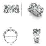 Load image into Gallery viewer, 14k Gold Pear Halo Diamond Eternity Band Ring - Statement Stacking Ring