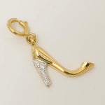 Load image into Gallery viewer, High Heel Natural Diamond Minimalistic Charm: 14k Solid Gold Shoe Layering Pendant, Certified Jewelry