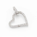 Load image into Gallery viewer, Open Heart Natural Diamond Minimalistic Pendant: 14k Solid Gold Layering Everyday Love Jewellery, Certified Jewelry