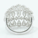 Load image into Gallery viewer, 14k Solid Gold Wide Natural Diamond Ring: Marquise & Pear Cocktail Jewelry, Certified Jewelry