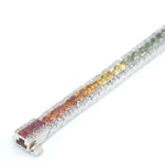 Load image into Gallery viewer, Rainbow Natural Diamond Tennis Bracelet: 14k Solid Gold Natural Sapphire Gemstone Jewelry, Certified Jewelry