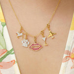 Load image into Gallery viewer, 14k Gold Diamond Airplane Charm Pendant: Travel Jewelry, Certified Jewelry, Ready To Ship