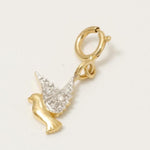 Load image into Gallery viewer, 14k Gold Diamond Bird Charm Pendant: Minimalist Layering Necklace, Certified Jewelry, Ready To Ship