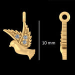 Load image into Gallery viewer, 14k Gold Diamond Bird Charm Pendant: Minimalist Layering Necklace, Certified Jewelry, Ready To Ship