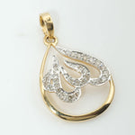Load image into Gallery viewer, 14k Gold Allah Diamond Pendant: Islamic Religious Jewelry