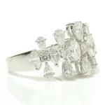 Load image into Gallery viewer, Cluster Floral Fancy Natural Diamond Ring: 14k Solid Gold Marquise Pear Cocktail Jewellery, Certified Jewelry