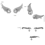 Load image into Gallery viewer, 14k Gold Diamond Peacock Feather Earrings: Pear Cocktail Studs