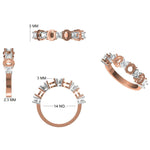 Load image into Gallery viewer, Blue Sapphire Diamond 14k Gold Band Ring: Half Eternity Stackable