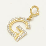 Load image into Gallery viewer, Alphabet Initial Diamond Charm, 14k Solid Gold, Natural Diamond, Everyday Stacking Pendant, Letter Necklace, Certified Jewelry