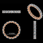 Load image into Gallery viewer, 14k Solid Gold Full Eternity Natural Diamond Band: Stackable Wedding Jewelry, Stackable Everyday Ring, Certified Jewelry