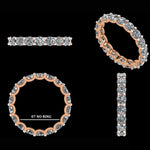 Load image into Gallery viewer, 14k Solid Gold Full Eternity Natural Diamond Band: Stackable Wedding Jewelry, Stackable Everyday Ring, Certified Jewelry