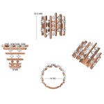 Load image into Gallery viewer, Geometric Wide Natural Diamond Ring: 14k Solid Gold Cocktail Band Ring, Certified Jewelry