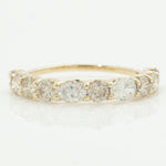 Load image into Gallery viewer, 14k Gold Diamond Half Eternity Band: Certified Natural SI Diamonds