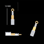 Load image into Gallery viewer, Ruby Lipstick Diamond Charm, 14k Solid Gold, Natural Diamonds, Layering Pendant, Gemstone Necklace, Ready To Ship, Certified Jewelry