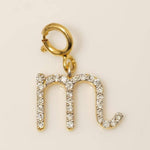 Load image into Gallery viewer, 14k Gold Initial Diamond Charm Pendant: Personalized Letter Necklace
