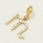 Load image into Gallery viewer, 14k Gold Initial Diamond Charm Pendant: Personalized Letter Necklace