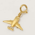 Load image into Gallery viewer, 14k Gold Diamond Airplane Charm Pendant: Travel Jewelry, Certified Jewelry, Ready To Ship