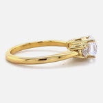 Load image into Gallery viewer, IGI Certified 1ct Lab Grown Diamond Ring: 14K Solid Gold Three Stone Engagement Ring