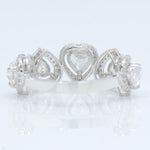 Load image into Gallery viewer, 14k Solid Gold Heart Diamond Halo Eternity Band Ring: Certified Wedding Jewelry