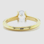 Load image into Gallery viewer, IGI Certified Lab grown Solitaire Diamond Engagement Ring: 14K Solid Gold Wedding Pave Band