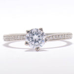 Load image into Gallery viewer, IGI Certified Lab Grown Round Solitaire Ring: 14K Solid Gold Engagement Jewelry