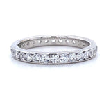 Load image into Gallery viewer, IGI Certified Lab Grown Eternity Diamond Band: 14k Solid Gold Channel Set Stackable Ring