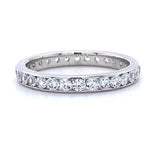 Load image into Gallery viewer, IGI Certified Lab Grown Eternity Diamond Band: 14k Solid Gold Channel Set Stackable Ring