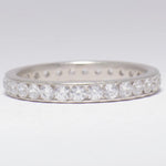 Load image into Gallery viewer, IGI Certified Lab grown Diamond Channel Eternity Band: 14k Solid Gold Stackable Infinity Ring