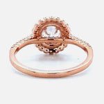 Load image into Gallery viewer, IGI Certified 0.70ct Lab grown Solitaire Halo Diamond ring: 14K Solid Gold Promise Wedding Ring