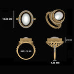 Load image into Gallery viewer, Natural Oval Opal Diamond Halo Ring, 14k Solid Gold, Natural Diamonds, Gemstone Jewellery, Cocktail Statement Ring, Certified Jewellery