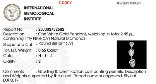 Three Heart Natural Diamond Pendant: 14k Solid Gold Halo Cluster Drop Necklace, IGI Certified, Ready To Ship