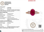 Load image into Gallery viewer, Oval Ruby Natural Diamond Ring: 14k Solid Gold Gemstone Bridal Jewellery, IGI Certified, Ready To Ship